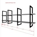 Ver imagem 5 de Prateleira Suspensa Teto Cozinha prateleira branca nicho industrial nichos para cozinha pratileira