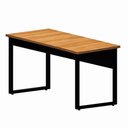 Ver imagem 6 de Mesa Escritório Escrivaninha Retangular Industrial MDF 140cm Freijó com Preto F5 Office