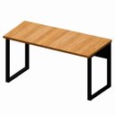 Ver imagem 7 de Mesa Escritório Escrivaninha Retangular Industrial MDF 140cm Freijó com Preto F5 Office