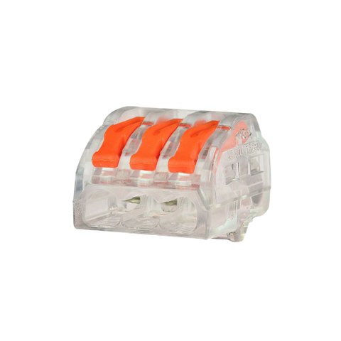 50un Kit Conector Emenda Rápida Derivação Borne 3 Fios