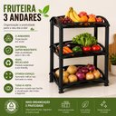Ver imagem 4 de Prtaleira 3 Andares Plastica Organizador Lavanderia Cozinha Vazada Fruteira Multiuso Cozinha Chao Ba