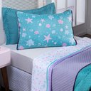 Ver imagem 3 de Jogo de Cama Sereia Branco Casal Padrão 04 Peças - Percal 200 Fios