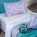 Ver imagem 4 de Jogo de Cama Sereia Branco Casal Padrão 04 Peças - Percal 200 Fios