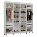 Ver imagem 2 de Guarda-roupa Closet com Pés 4 Gavetas 216cm Branco Venus Madesa