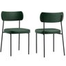 Kit com 2 Cadeira Mila Laminado Verde Musgo - Fdecor - 1