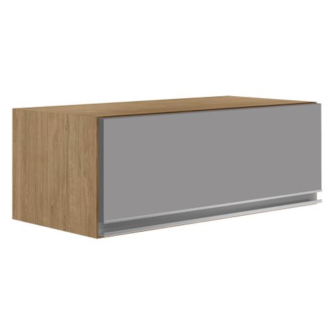 Armário Aéreo Geladeira 70cm Texas Castanho/Cinza - Lumil Móveis