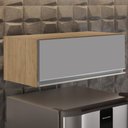 Ver imagem 6 de Armário Aéreo Geladeira 70cm Texas Castanho/Cinza - Lumil Móveis