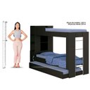 Ver imagem 7 de Beliche Ditália Cama Aux c/colchões+ Kit luz CM-15 COR:preto
