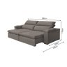 Sofá Retrátil e Reclinável Alto Padrão Luxo 2,90m São Paulo 6 Lugares - Suede Cinza - 6