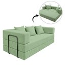 Ver imagem 5 de Sofá Loft na Caixa a Vácuo Moderno 3 Lugares 190cm Compacto Bouclê Verde - Vimont Moveis