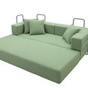 Ver imagem 7 de Sofá Loft na Caixa a Vácuo Moderno 3 Lugares 190cm Compacto Bouclê Verde - Vimont Moveis