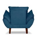 Ver imagem 3 de Mini Poltrona Cadeira Opala Infantil de Criança Suede Azul Marinho