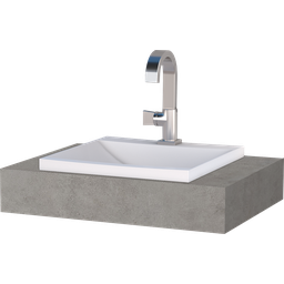 Bancada Suspensa Com Cuba Arati 60 Louça Cozimax - Cinza - 2