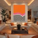 Ver imagem 3 de Quadro Canvas Abstrato Psicodélico 60x40cm Mold Branca