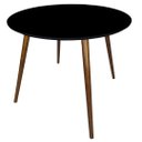 Ver imagem 1 de Mesa Jantar Redonda 70cm Preto MDF Pé Palito