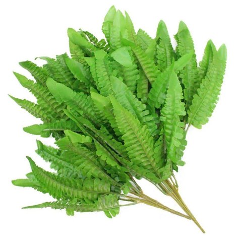 2 Ramos Decoração Arranjo Samambaia Artificial 35cm