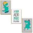 Ver imagem 1 de Placas MDF Infantil Dinossauro Sonhe Alto Meu Pequeno A4