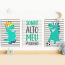 Ver imagem 3 de Placas MDF Infantil Dinossauro Sonhe Alto Meu Pequeno A4