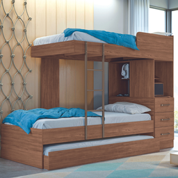 Treliche Solteiro Reforçada com 3 Colchões Bristrol Jatobá - 3