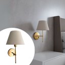 Ver imagem 5 de Arandela Luminaria de Parede Clássica Dourado com Interruptor com Cúpula Bege Ref 19