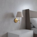 Ver imagem 4 de Arandela Luminaria de Parede Clássica Dourado com Interruptor com Cúpula Bege Ref 19