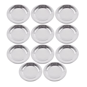 Kit 12 Porta Copos Mesa Descanso Aço Inox Bartender 11cm