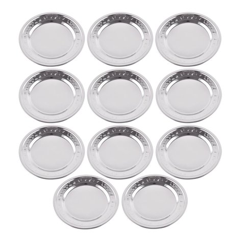Kit 12 Porta Copos Mesa Descanso Aço Inox Bartender 11cm