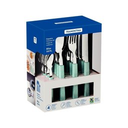 Faqueiro Tramontina Bliss com Lâminas em Aço Inox e Cabos de Polipropileno Menta 16 Peças - 5