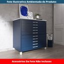 Ver imagem 2 de Mapoteca 10 Gavetas Pandin 120 Cm (larg) Inmetro Tampo Mdp Branco Estrutura e Gavetas em Aço Azul
