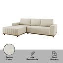Ver imagem 4 de Sofá Fixo com Chaise 2m Boreal Linho com Molas Lado Direito Meu Sofá Online