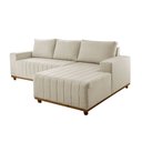 Ver imagem 3 de Sofá Fixo com Chaise 2m Boreal Linho com Molas Lado Direito Meu Sofá Online