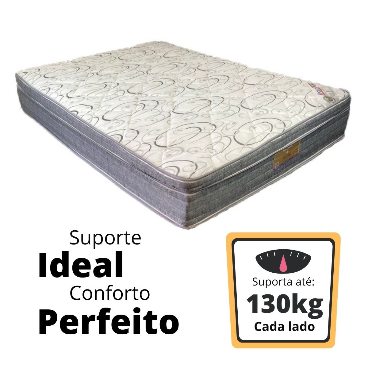 Colchão Casal ApoloSpuma De Molas Ensacadas - - New Quality Comfort - 138x188x25cm - 1