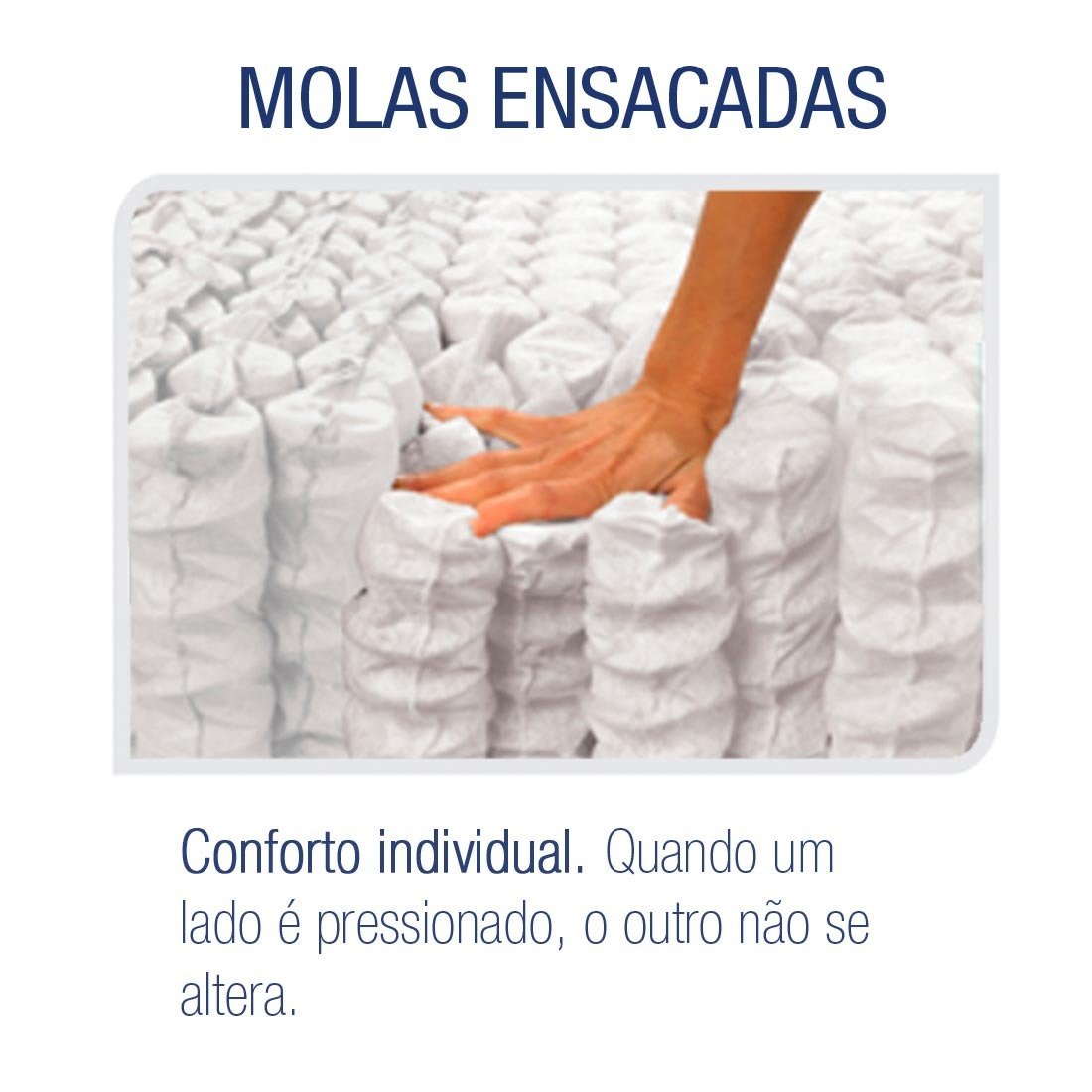 Colchão Casal ApoloSpuma De Molas Ensacadas - - New Quality Comfort - 138x188x25cm - 2