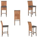Ver imagem 5 de Mesa Bistro e 4 Banquetas Roma Marrom Corda Náutica 11 Trama Original