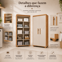 Ver imagem 5 de Armário para Lavanderia Área de Serviço Multiuso 2 Portas:Nature Off White