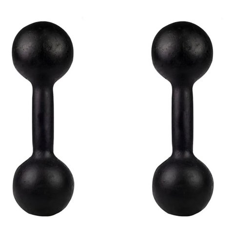 Par Halter Bola Pintado 2kg para Ginastica e Musculação