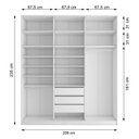 Ver imagem 5 de Closet Casal Duplo 100% MDF BP 277x208cm 09 Gavetas Sion Branco