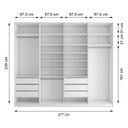 Ver imagem 4 de Closet Casal Duplo 100% MDF BP 277x208cm 09 Gavetas Sion Branco