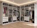 Ver imagem 1 de Closet Casal Duplo 100% MDF BP 277x208cm 09 Gavetas Sion Branco