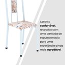 Ver imagem 4 de Cadeiras para Sala de Jantar 6 Unidades Lívia Branco/Botanic Bege