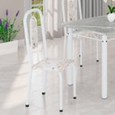 Ver imagem 2 de Cadeiras para Sala de Jantar 6 Unidades Lívia Branco/Botanic Bege