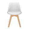 Cadeira Charles Eames Leda Design Wood Estofada Base Madeira Branca - 8