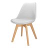 Cadeira Charles Eames Leda Design Wood Estofada Base Madeira Branca - 7