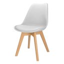 Ver imagem 7 de Cadeira Charles Eames Leda Design Wood Estofada Base Madeira Branca
