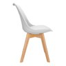 Cadeira Charles Eames Leda Design Wood Estofada Base Madeira Branca - 9