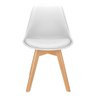 Cadeira Charles Eames Leda Design Wood Estofada Base Madeira Branca - 2