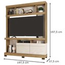 Ver imagem 3 de Estante Para TV 55 Polegadas Idealle Buriti Off White - Caemmun