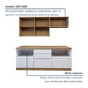Ver imagem 6 de Cozinha Completa Modulada 4 Peças 6 Portas 4 Gavetas com Rodapé Norten Marrom/Branco/Nature