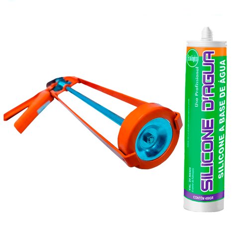 Silicone Marrom 450g Selante Acrílico Base DÁgua C/Aplicador