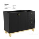Ver imagem 3 de Balcão de Cozinha 2 Portas 4 Gavetas MDF 120cm Joy Yescasa Preto